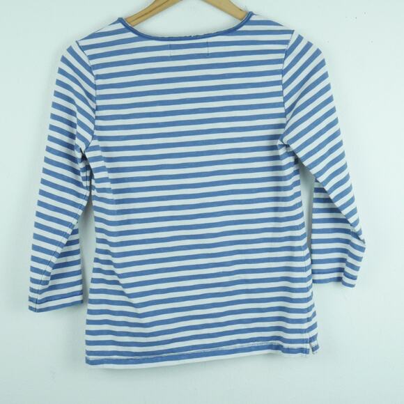 Tommy Bahama Disney XS Women's Top Minnie Stripe Henley Resort Preppy Floral - Picture 8 of 11